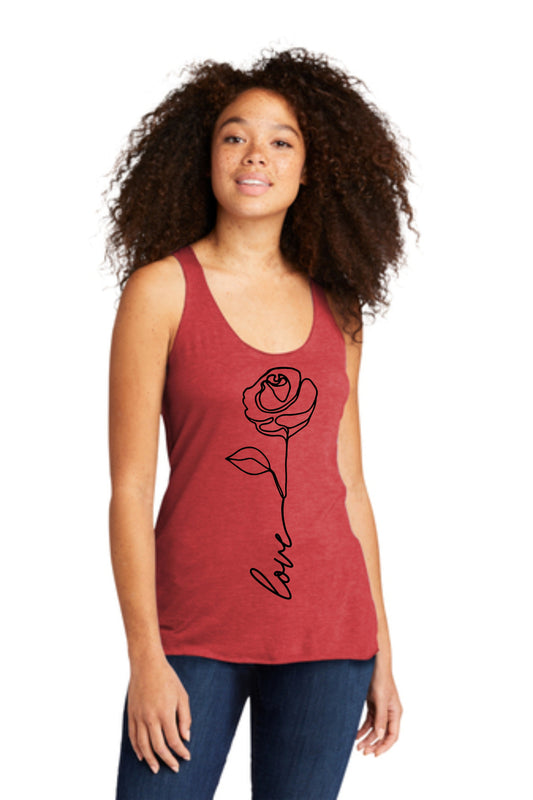 Love Rose Design by Thanks Babe Apparel - NL6610 Next Level Apparel® Women’s CVC Tee