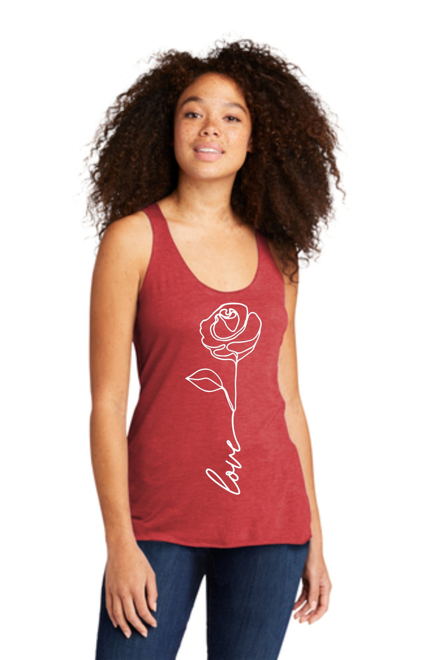 Love Rose Design by Thanks Babe Apparel - NL6610 Next Level Apparel® Women’s CVC Tee